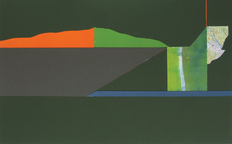 Insula, colaj, tehnica mixta, 70x112, 2013